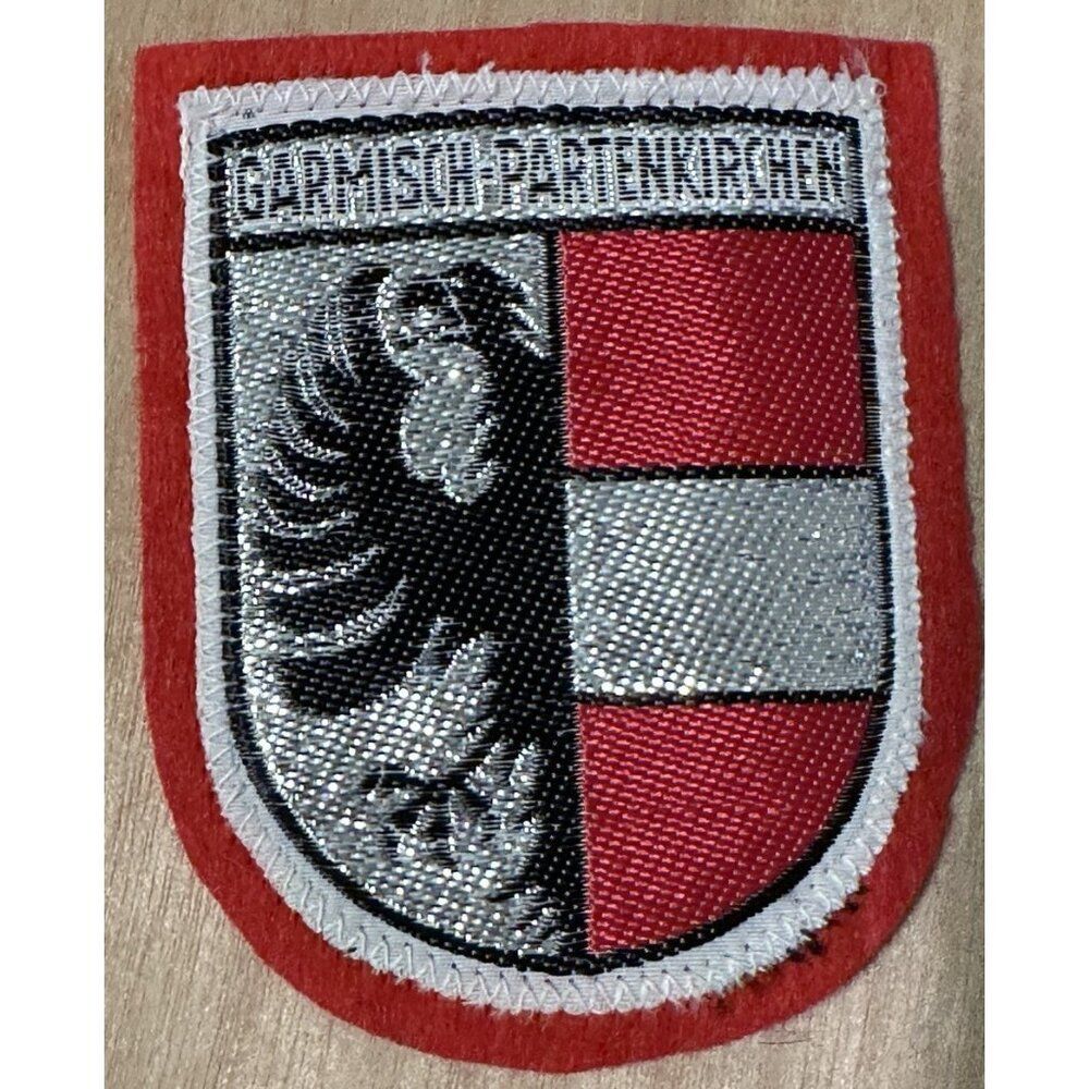 Vintage Germany Garmish-Partenkirchen Felt Patch Jacket Hat Eagle German Stripes